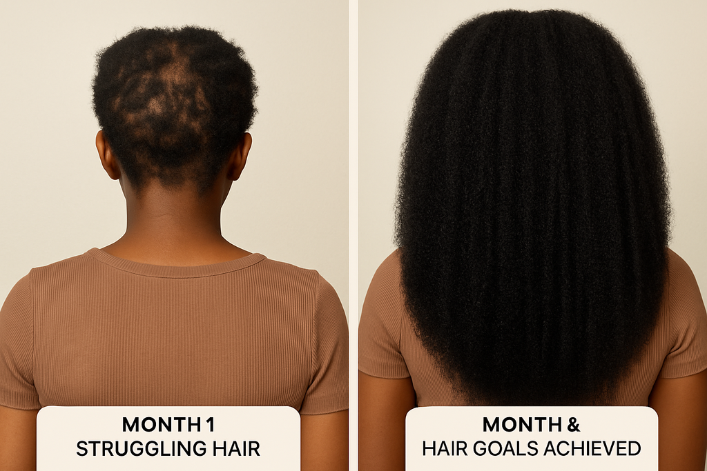 4C hair density and length improvement comparison