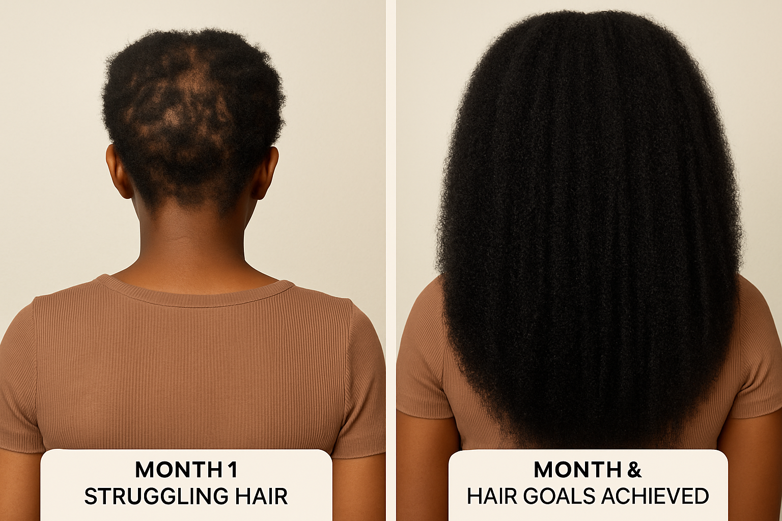 4C hair density and length improvement comparison