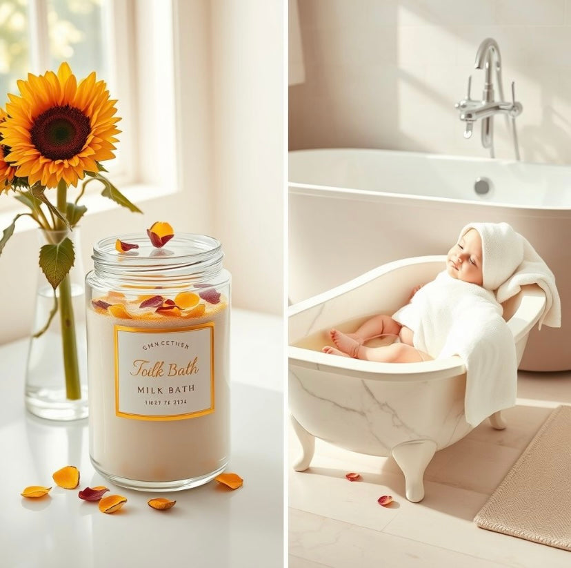 🛁 Barefoot Royalty: Toe Hair Removing Milk Foot Bath Ritual Kit with Marble Baby-Safe Tub 600g / 21 oz and   Carries 15-20 Litres of Water