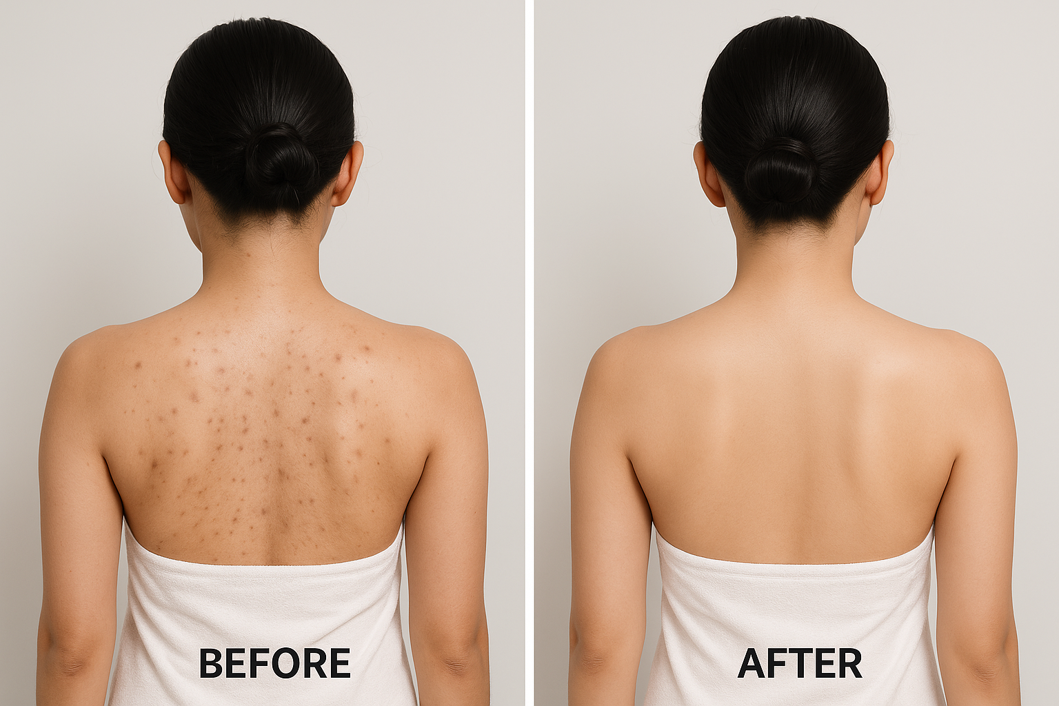 Back spot removal without lightening