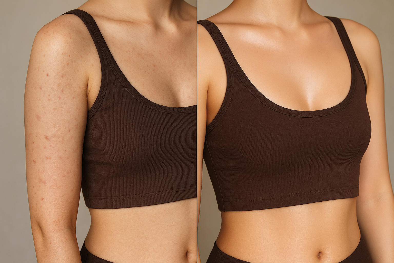 Body Skin Before and After Transformation