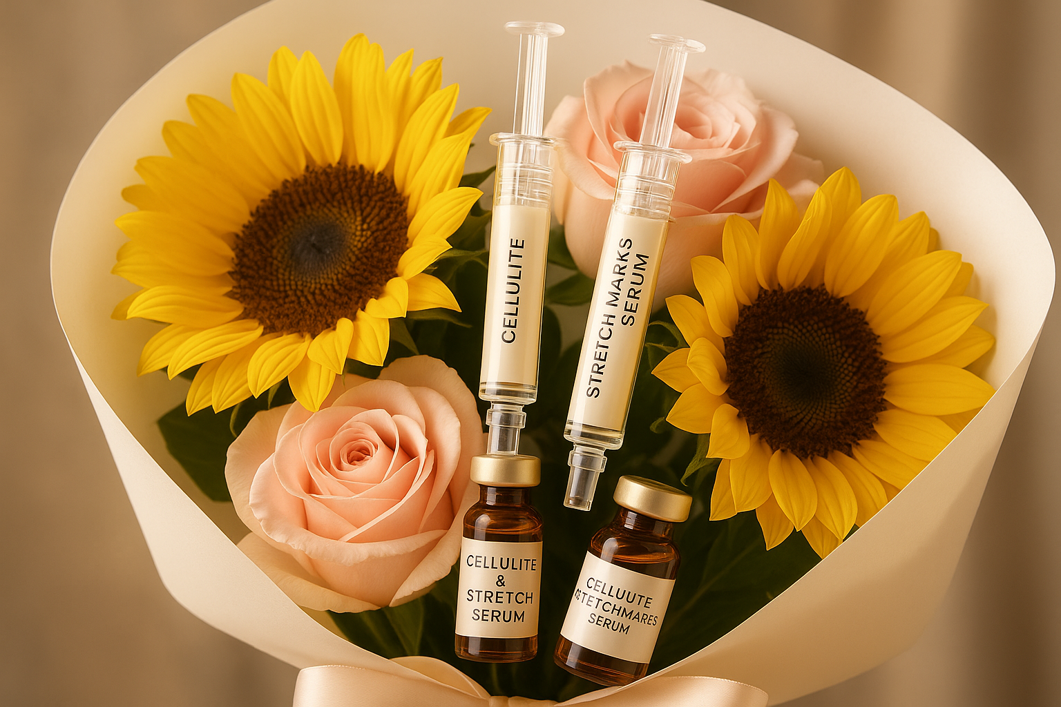Cellulite & Stretch Mark Injectable in Sunflower & Rose Bouquet
