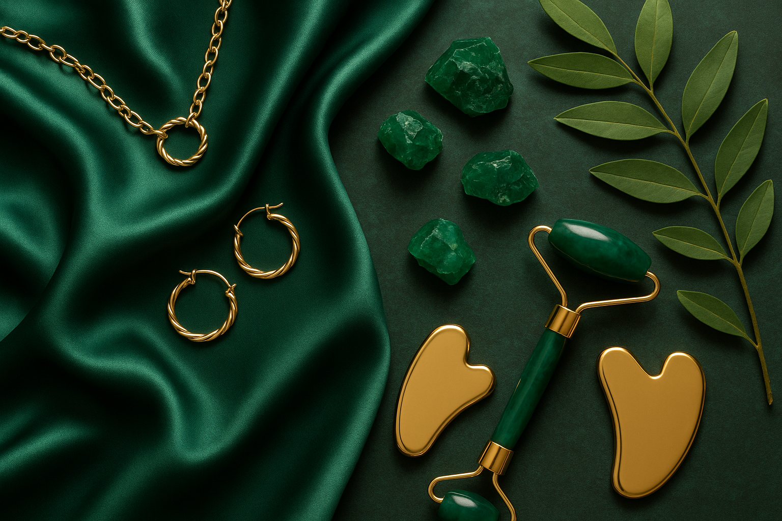 Luxury flat lay composition