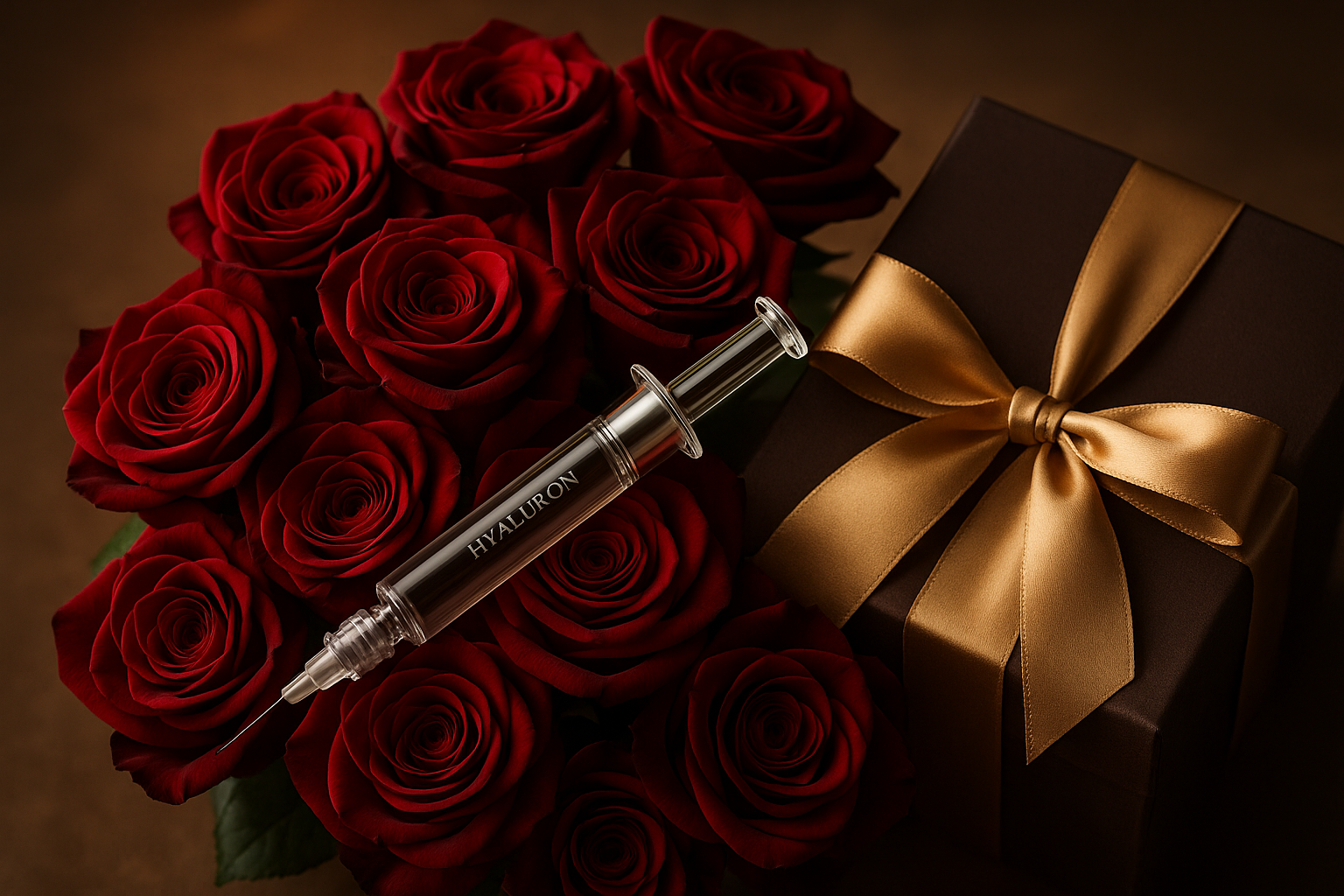 Luxury Product with Red Roses