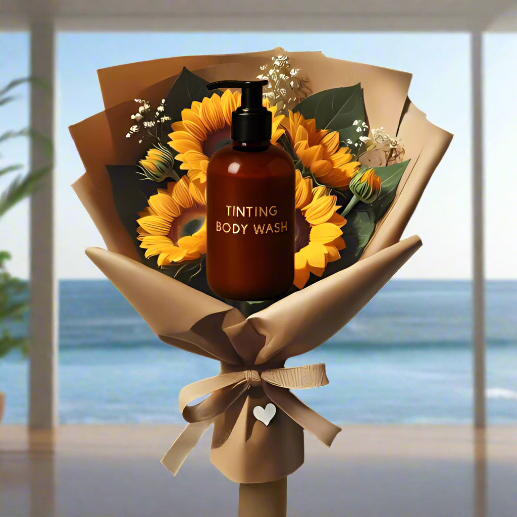 Pre Order Tinting Body Wash SPF50, Daily Hair Removal 1/3 Moisturizer + Glitter Option 300ml